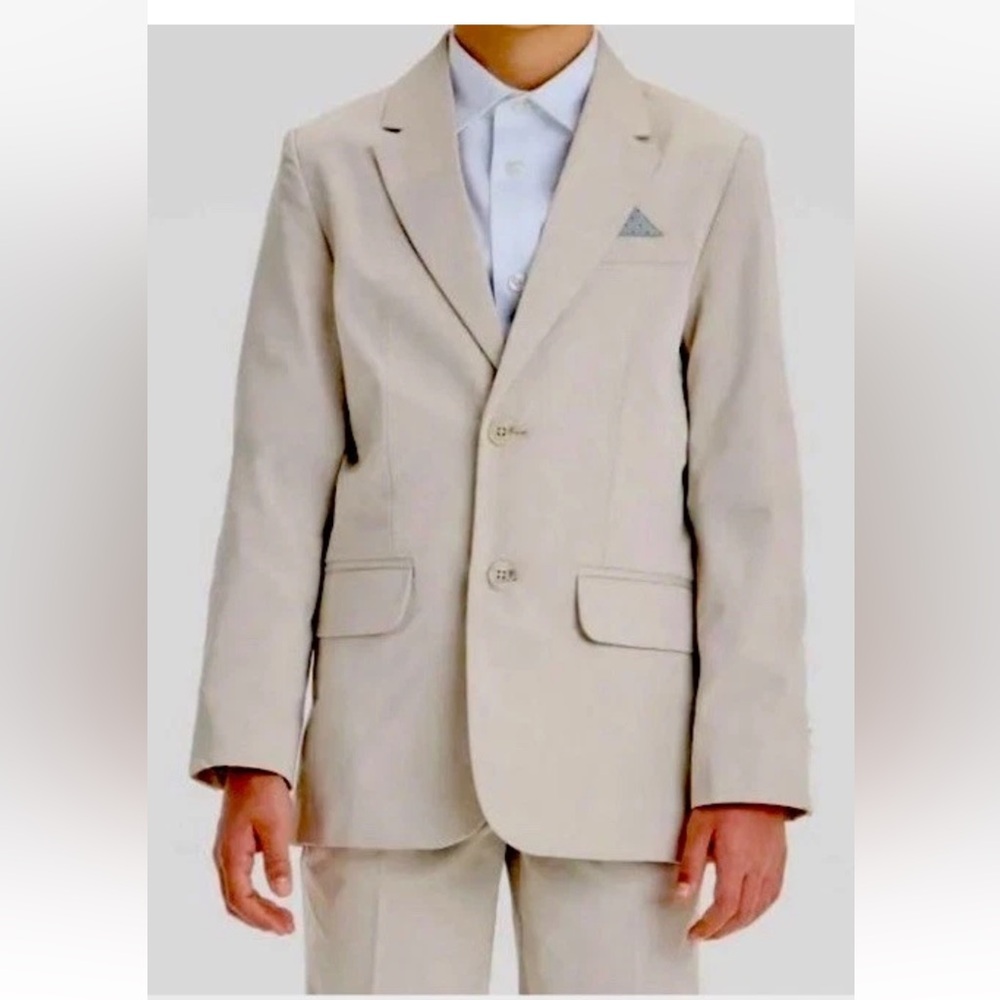 Cat & Jack Boys Beige Dress Suit Jacket and Pants Set